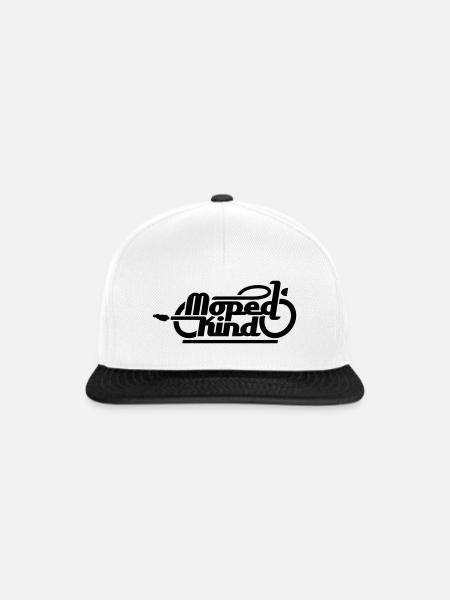 Moped Kind / Mopedkind (V1.0) - Snapback Cap - Weiß/Schwarz