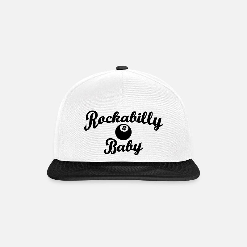 Rockabilly Baby - Snapback Cap - white/black