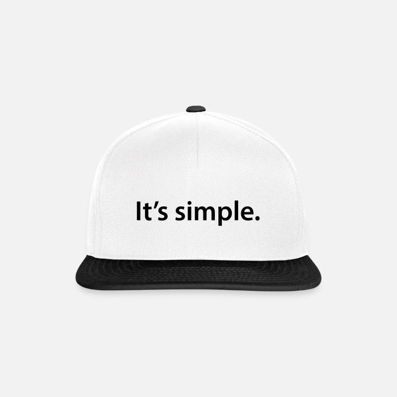 it's simple. - Snapback Cap - Weiß/Schwarz