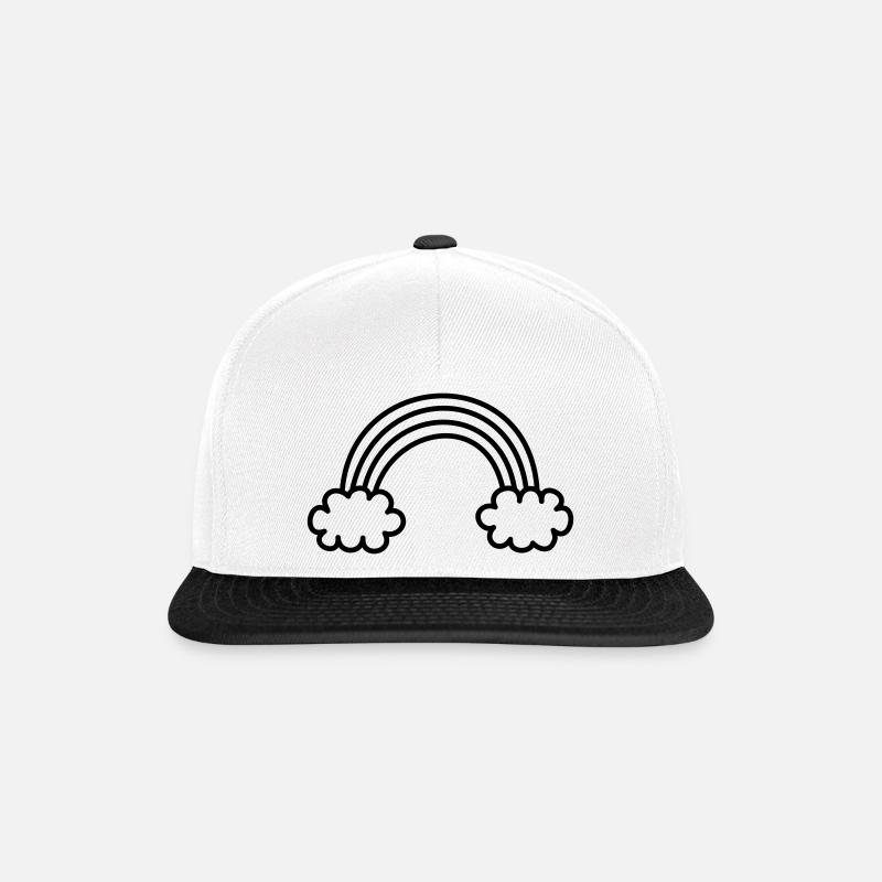 Rainbow - Snapback Cap - white/black