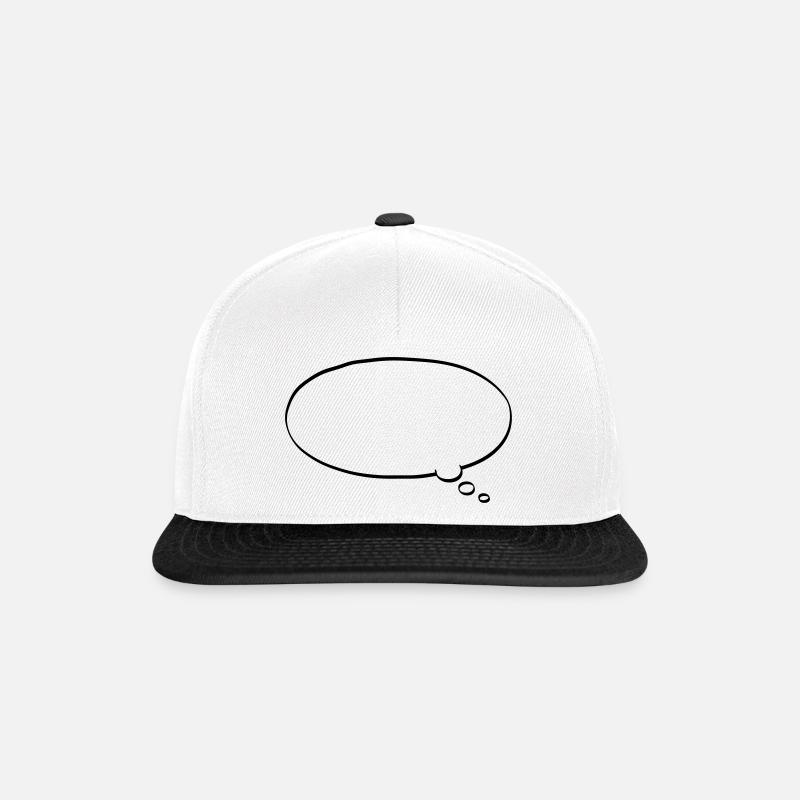 Thought bubble - Snapback Cap - white/black
