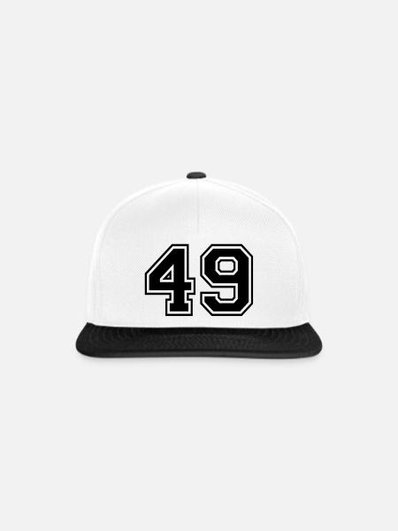 49 - Snapback Cap - Weiß/Schwarz