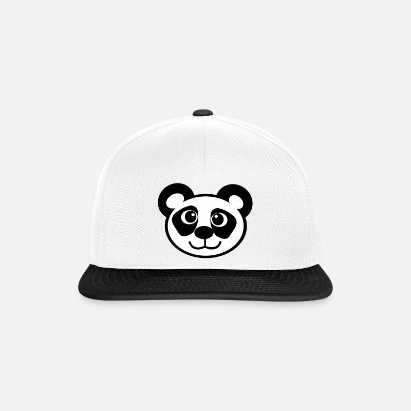Panda Mimimi Design - Snapback Cap - Weiß/Schwarz