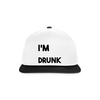 I'm drunk. - Snapback Cap - white/black - Front