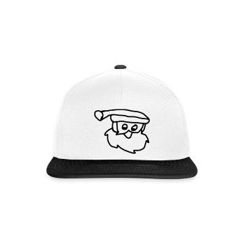 Weihnachtseule - Snapback Cap - Weiß/Schwarz - Vorne