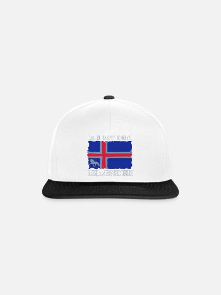 Die mit dem Isländer - Snapback Cap - Weiß/Schwarz