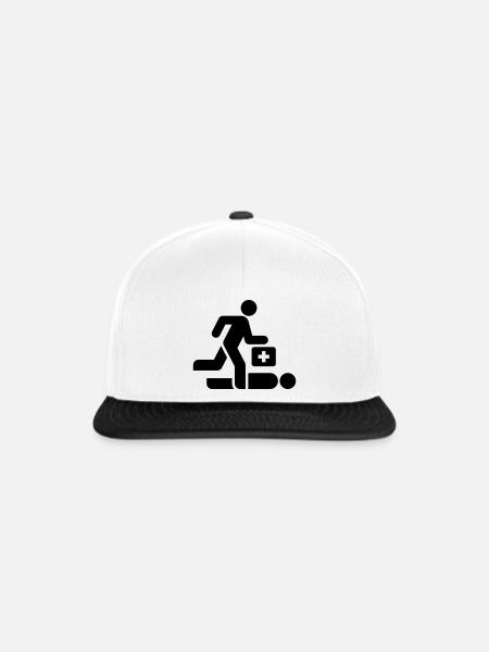 Notarzt, Arzt, Rettungsdienst, Rettung - Snapback Cap - Weiß/Schwarz