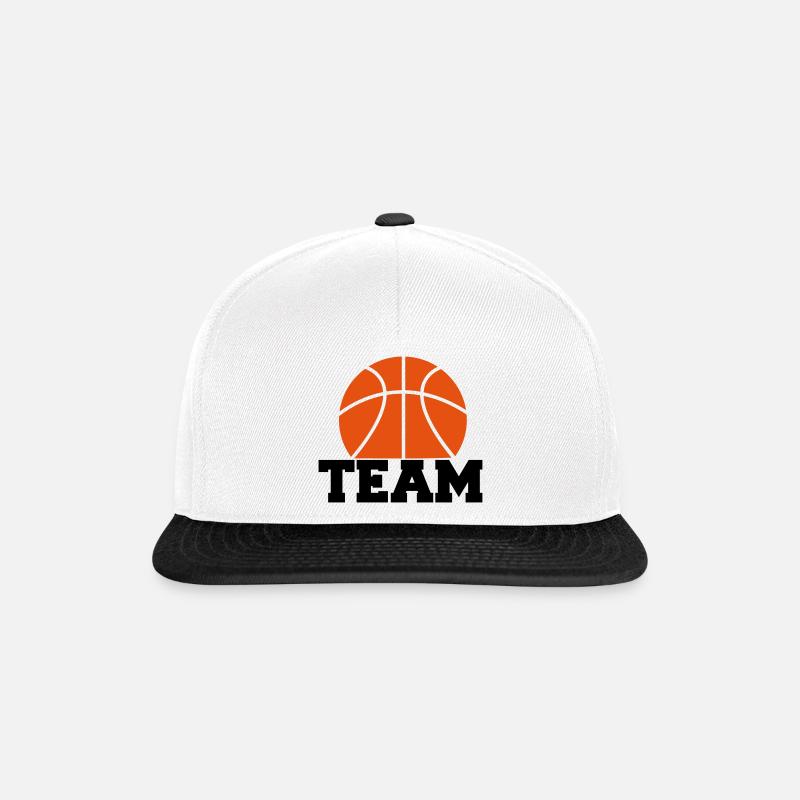 BASKETBALL team - Snapback Cap - Weiß/Schwarz