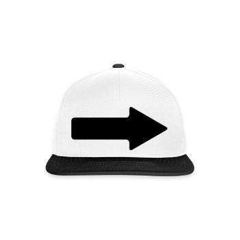 arrow - Snapback Cap - white/black - Front