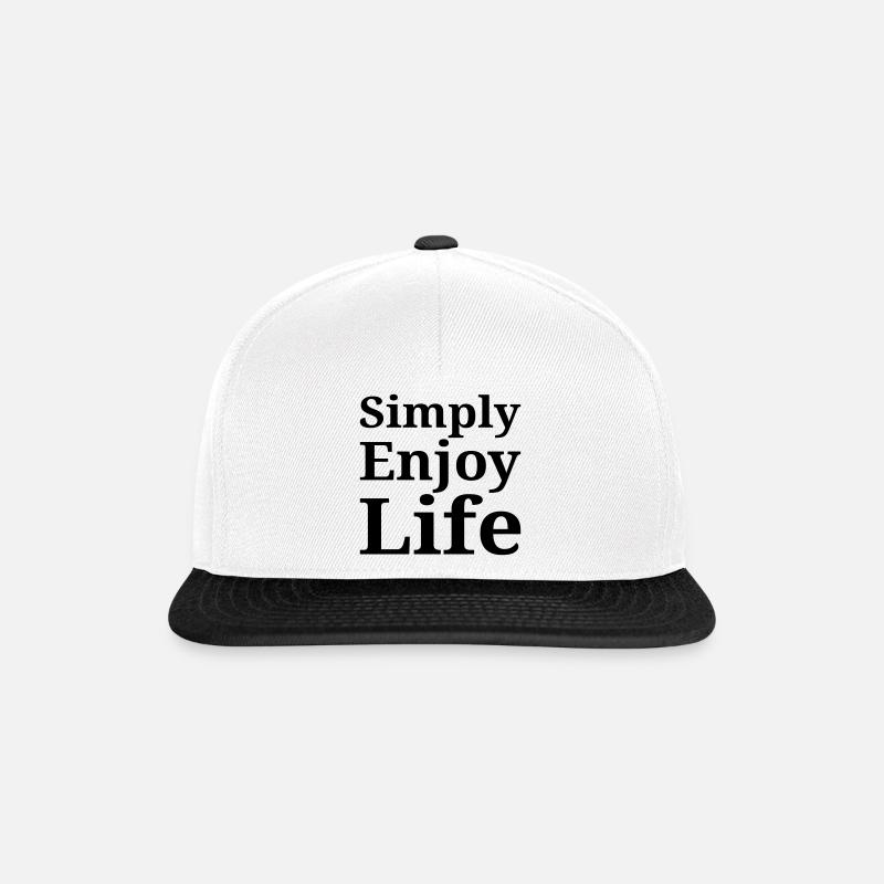 Simply enjoy life - Snapback Cap - white/black