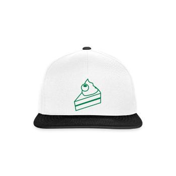 Mignonne petite tranche de gâteau en duvet - Casquette snapback - blanc/noir - Devant