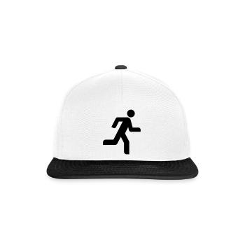 Jogging, Running, Joggers, Racers, Sports - Snapback Cap - white/black - Front