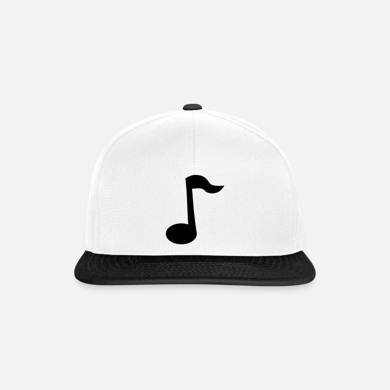 Note - Snapback Cap - Weiß/Schwarz