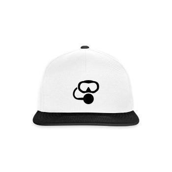 Logo de plongée sous-marine - Casquette snapback - blanc/noir - Devant