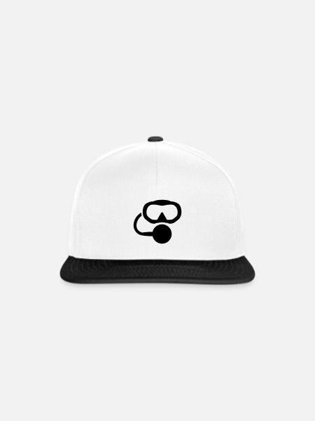 scuba diving logo - Snapback Cap - Weiß/Schwarz
