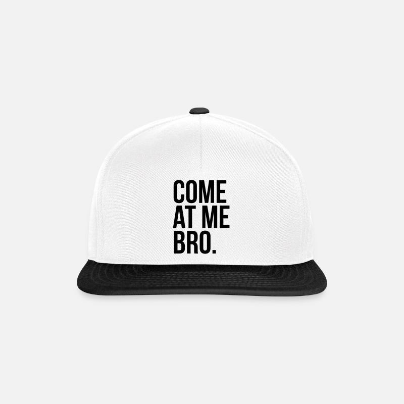 come at me bro - Snapback Cap - white/black