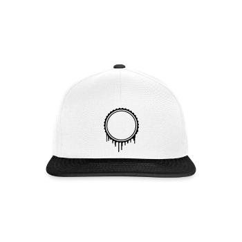 Rahmen Umrandung Stempel Abdruck Graffiti - Snapback Cap - Weiß/Schwarz - Vorne