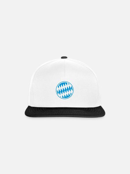 Bayerische Raute - Snapback Cap - Weiß/Schwarz