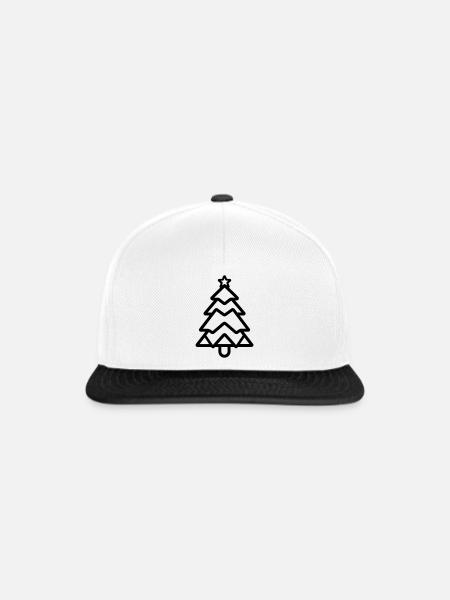 Weihnachtsbaum - Snapback Cap - Weiß/Schwarz