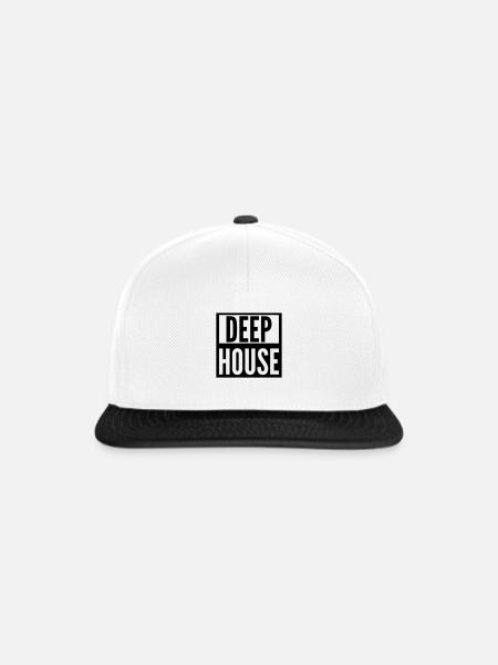 deep house - Snapback Cap - Weiß/Schwarz