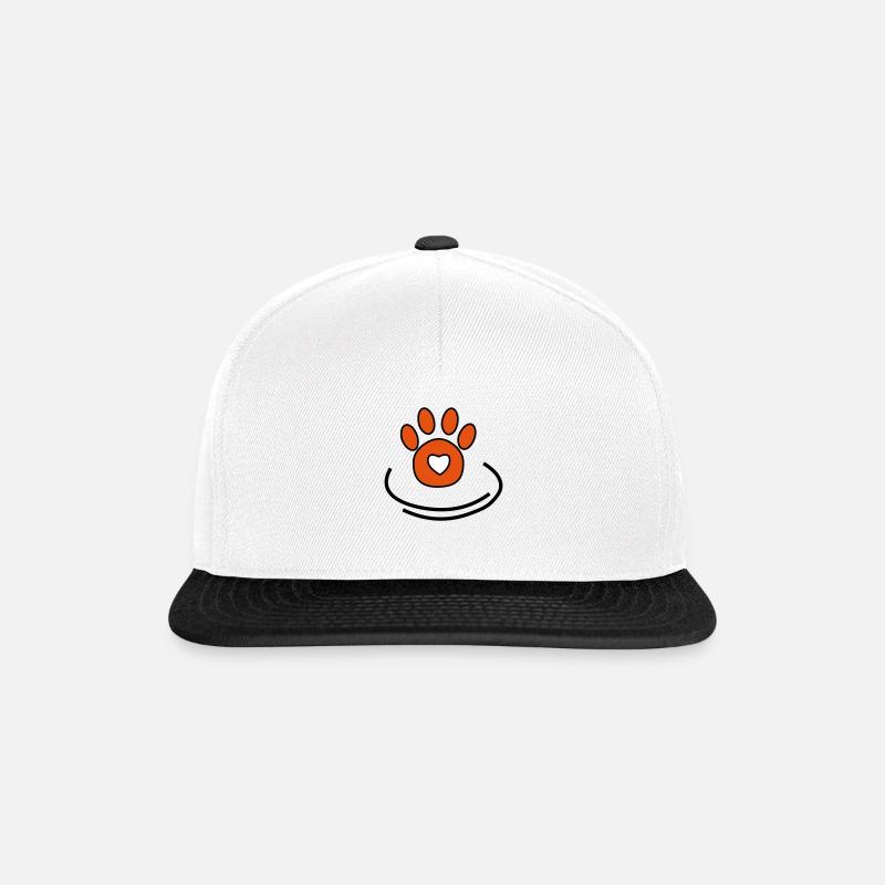 Dog paws - Snapback Cap - white/black