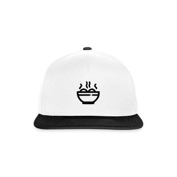 Ramen-Suppe - Snapback Cap - Weiß/Schwarz - Vorne