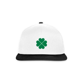 Kleeblatt - Snapback Cap - Weiß/Schwarz - Vorne