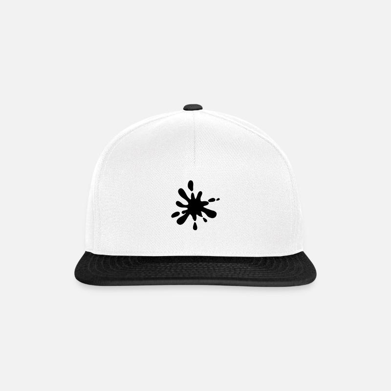 Klecks - Snapback Cap - Weiß/Schwarz