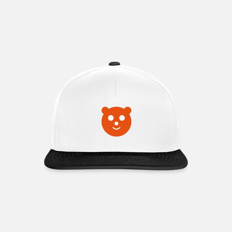 Tête ourson - Casquette snapback - blanc/noir