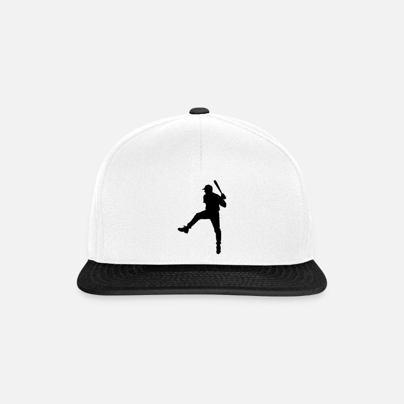 Baseball Player Icon - Snapback Cap - Weiß/Schwarz