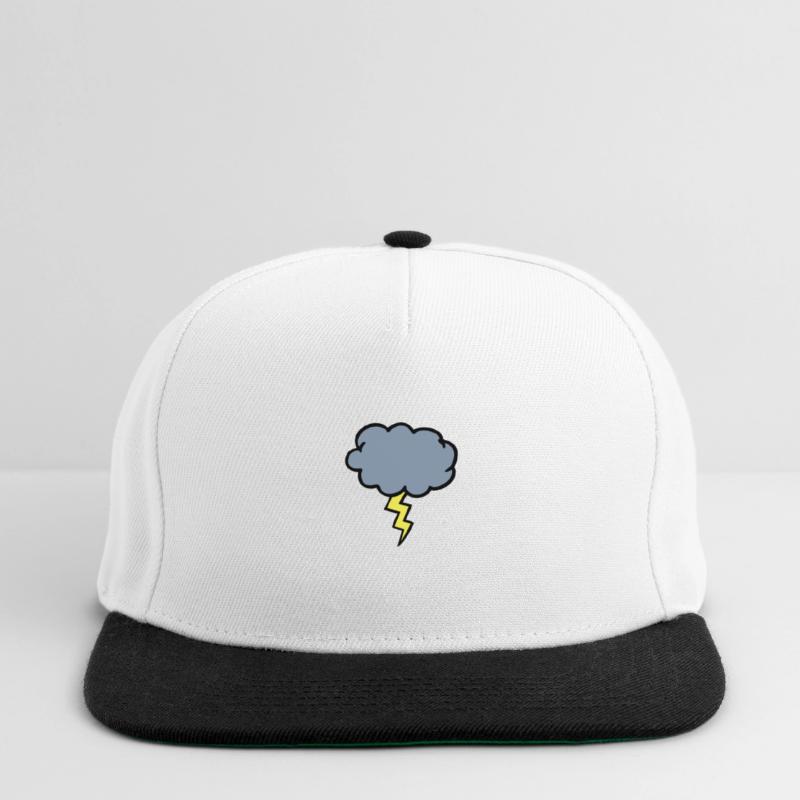 cloud thundercloud lightning thunderbolt Snapback Cap