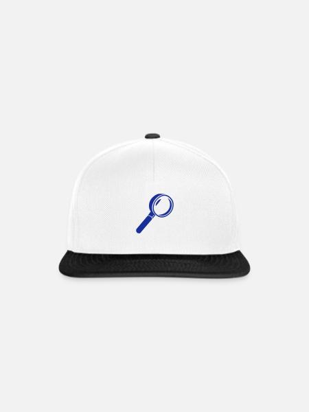 lupe 01 - Snapback Cap - Weiß/Schwarz