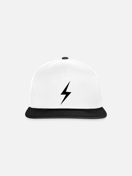 blitz - Snapback Cap - Weiß/Schwarz