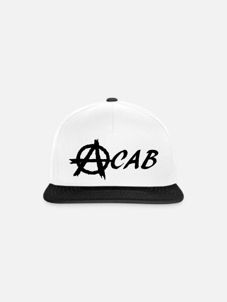 ACAB - Snapback Cap - Weiß/Schwarz
