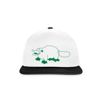 ornithorynque accroupi - Casquette snapback - blanc/noir - Devant