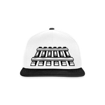 Rails track route - Snapback Cap - white/black - Front