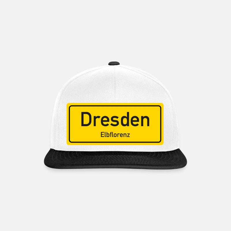 Dresden place name germany - Snapback Cap - white/black