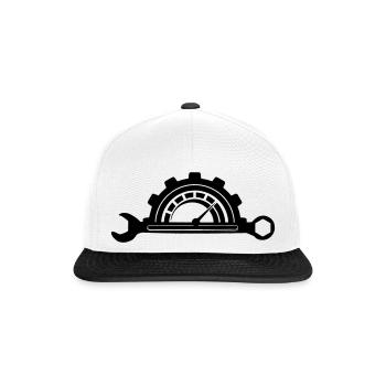 Auto mechanic logo - Snapback Cap - white/black - Front