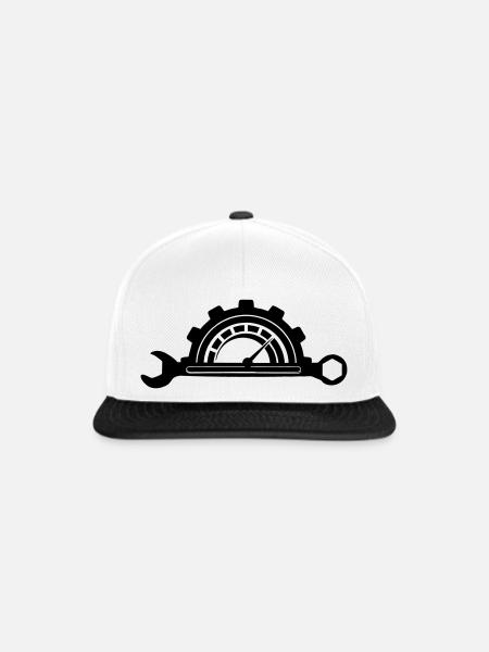 Logo des Automechanikers - Snapback Cap - Weiß/Schwarz