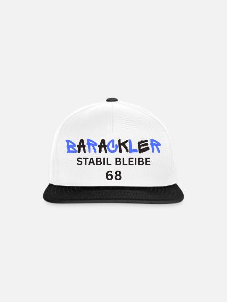 Barackler stabil bleibe 68 - Snapback Cap - Weiß/Schwarz