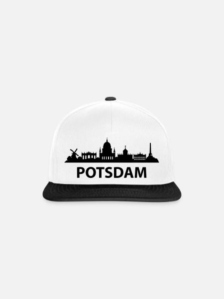 Potsdam SKYLINE - Snapback Cap - Weiß/Schwarz