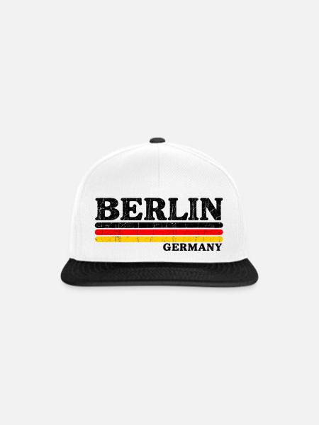 Berlin - Deutschland - Germany - Berliner Bär - Snapback Cap - Weiß/Schwarz