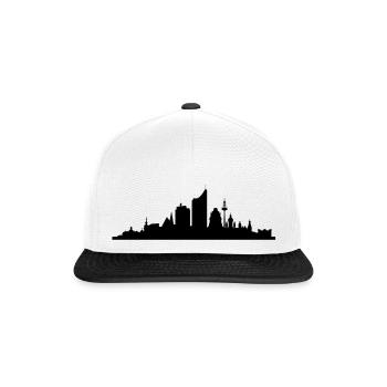 Skyline Leipzig central - Casquette snapback - blanc/noir - Devant