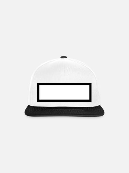 quadrat schwarz weis 2 - Snapback Cap - Weiß/Schwarz