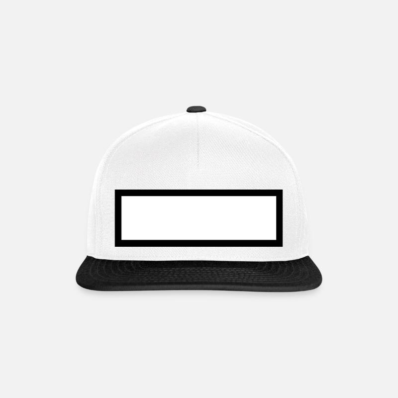 quadrat schwarz weis 2 - Snapback Cap - Weiß/Schwarz