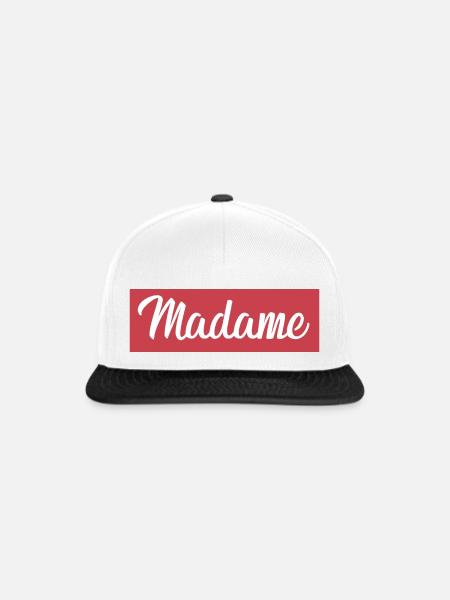 Madame - Snapback Cap - Weiß/Schwarz