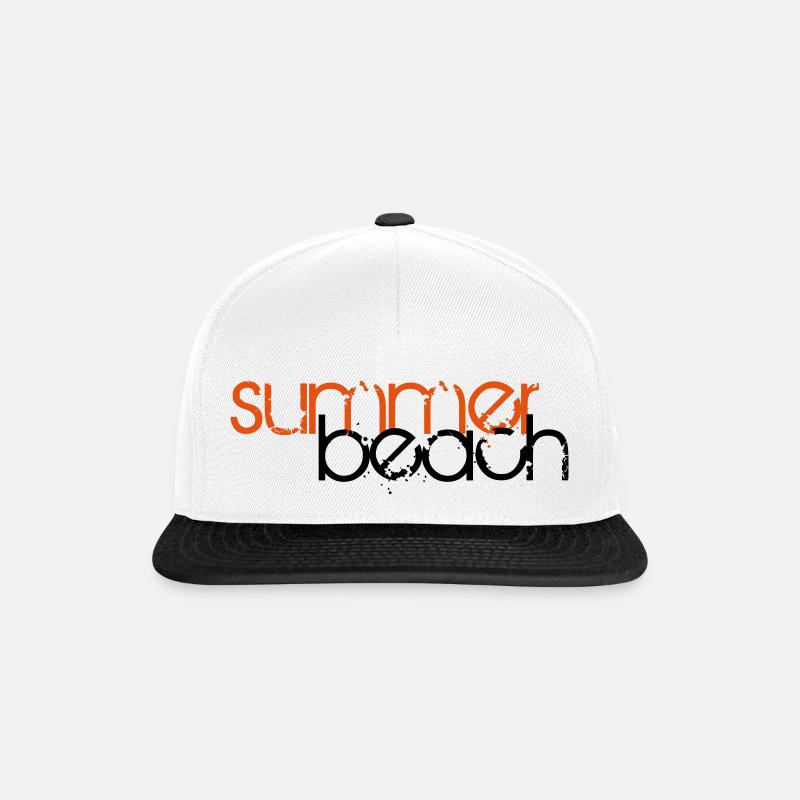 summer beach pfade 1 - Snapback Cap - Weiß/Schwarz