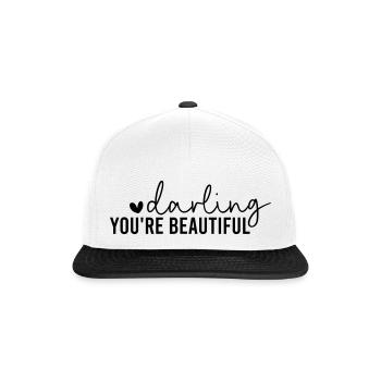 Darling You are Beautiful - Snapback Cap - Weiß/Schwarz - Vorne
