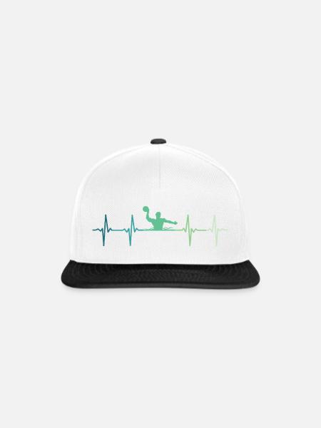 Wasserball Herzschlag Wasserball - Snapback Cap - Weiß/Schwarz