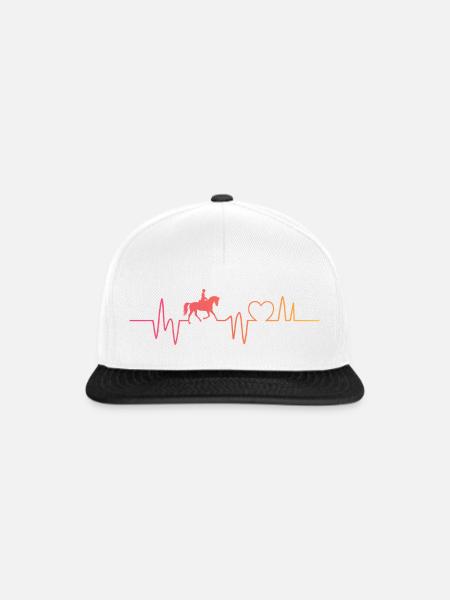 Dressurpferde-Dressurreiter - Snapback Cap - Weiß/Schwarz